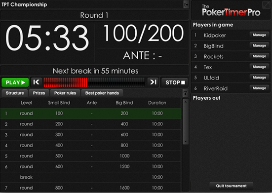 poker tournament clock software free download